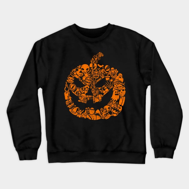 Halloween Mosaic Crewneck Sweatshirt by Shiron